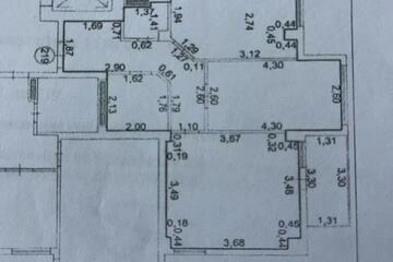 2-к квартира, 53,9 м², 1/9 эт.